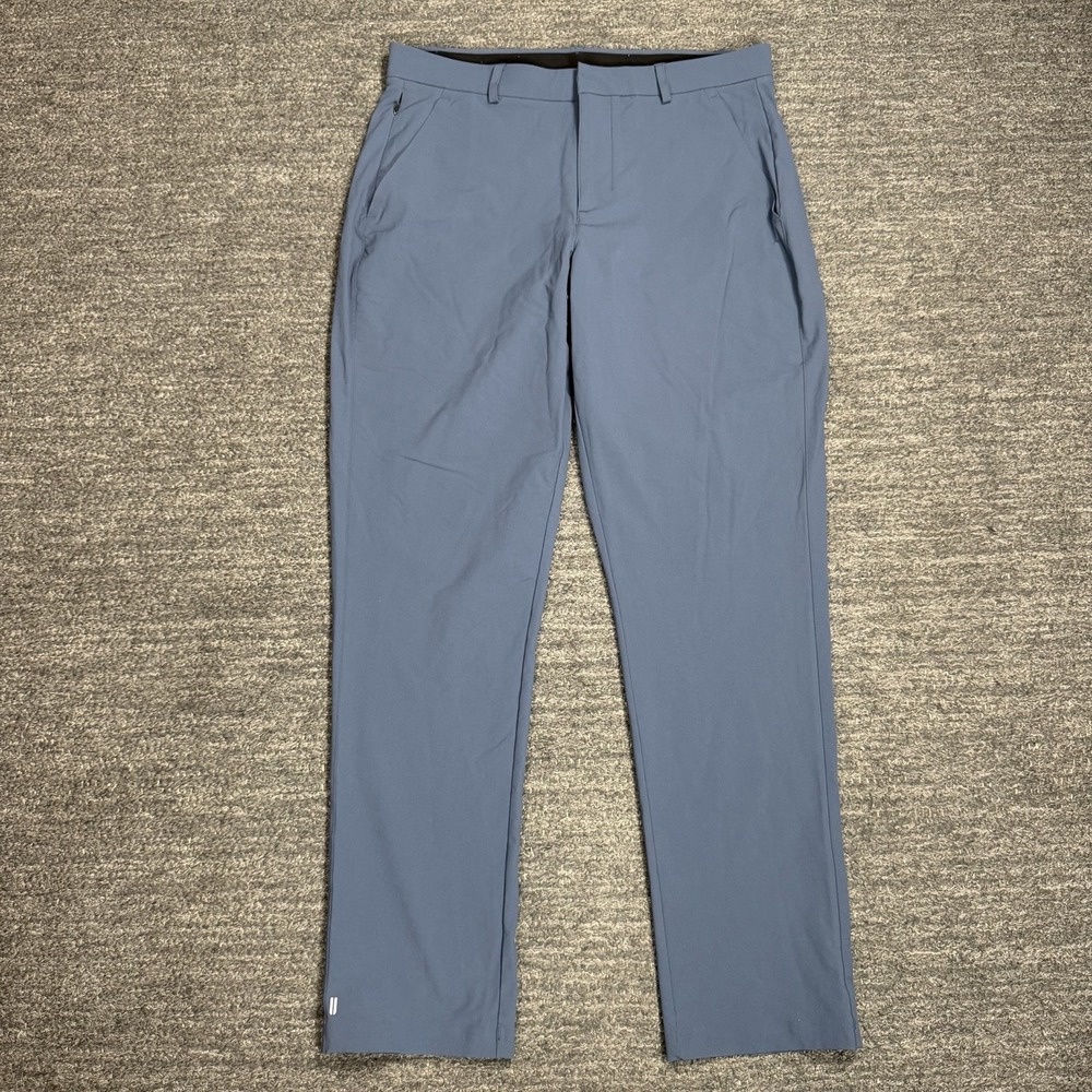 NoBull Golf Performance Pants Men 33x32 Blue Chino Casual Outdoor Comfort Active